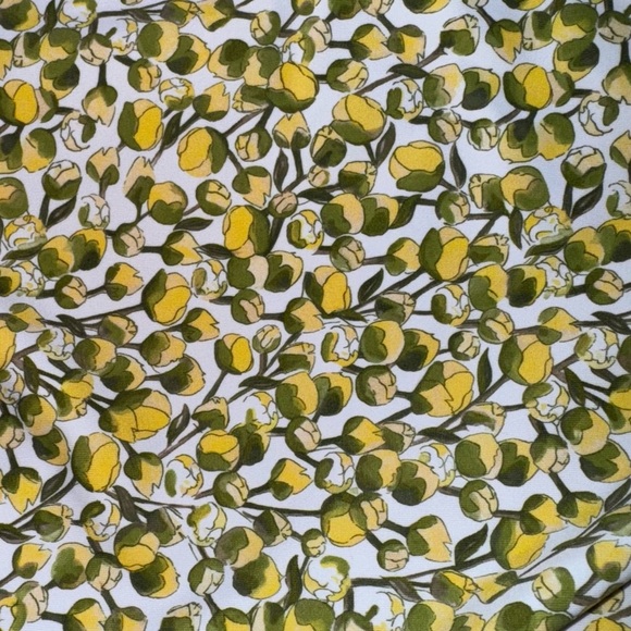 J Crew Plunge one-piece swimsuit in Liberty Eliza's Yellow fabric NWT Size 16 - Picture 11 of 12